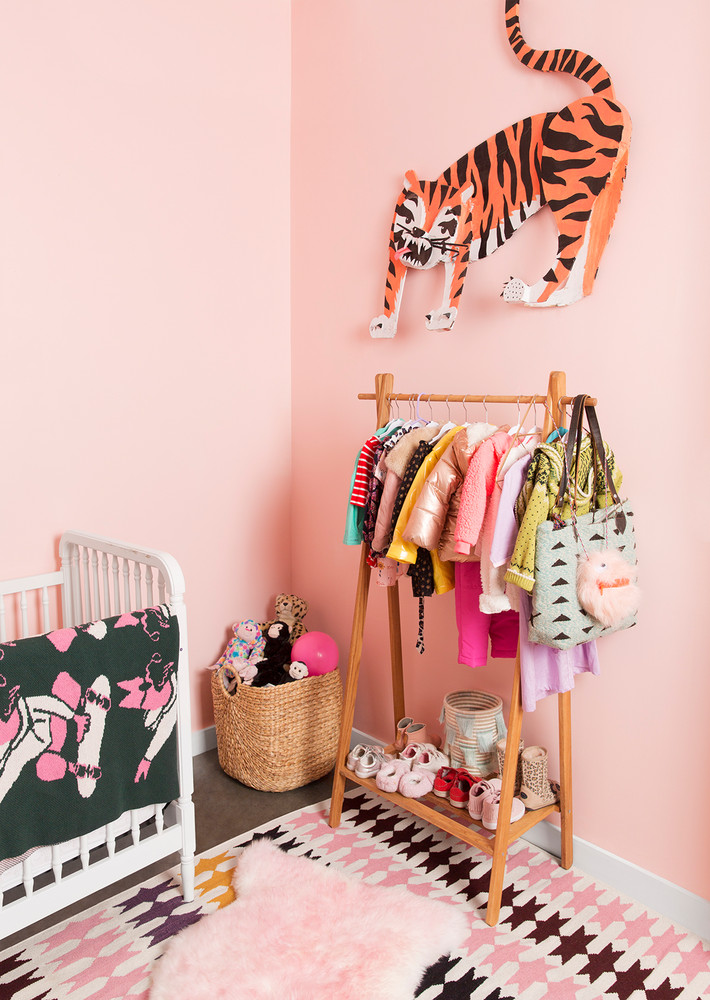 aelfie Oudghiri textile designer pink kids room