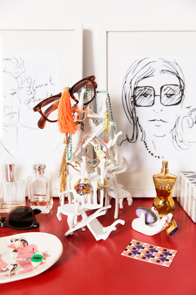 aelfie Oudghiri textile designer table detail