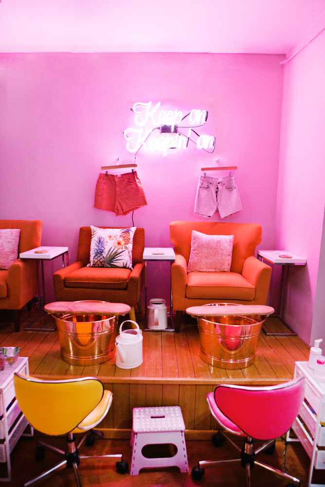 tropical wild oleander nail salon