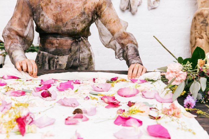 See this Textile Designer’s Genius Idea for Repurposing Wedding Bouquets
