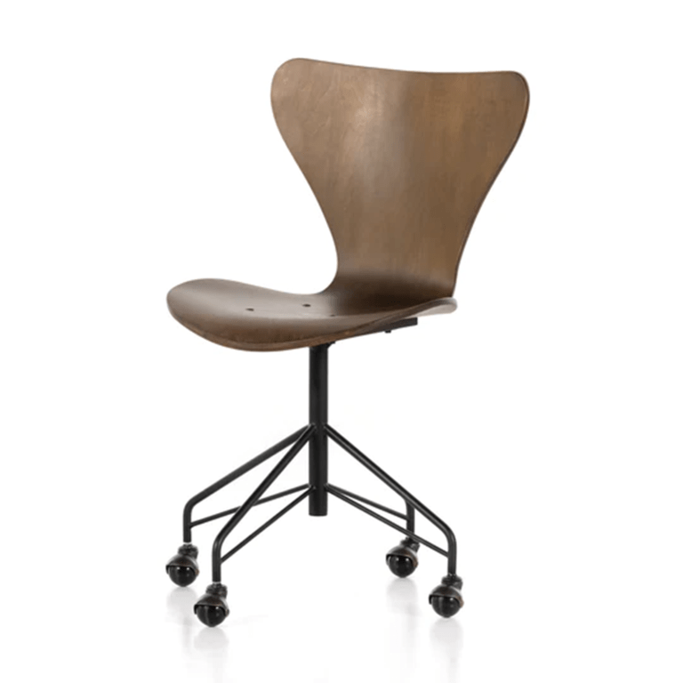  mid-century modern birch veneer desk chair