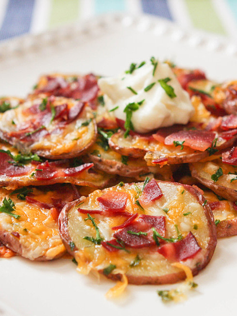 potatoes covered with cheese