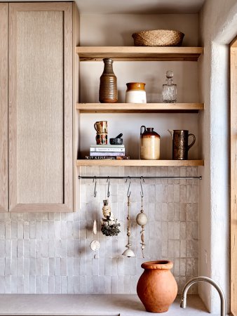 brown cabinets