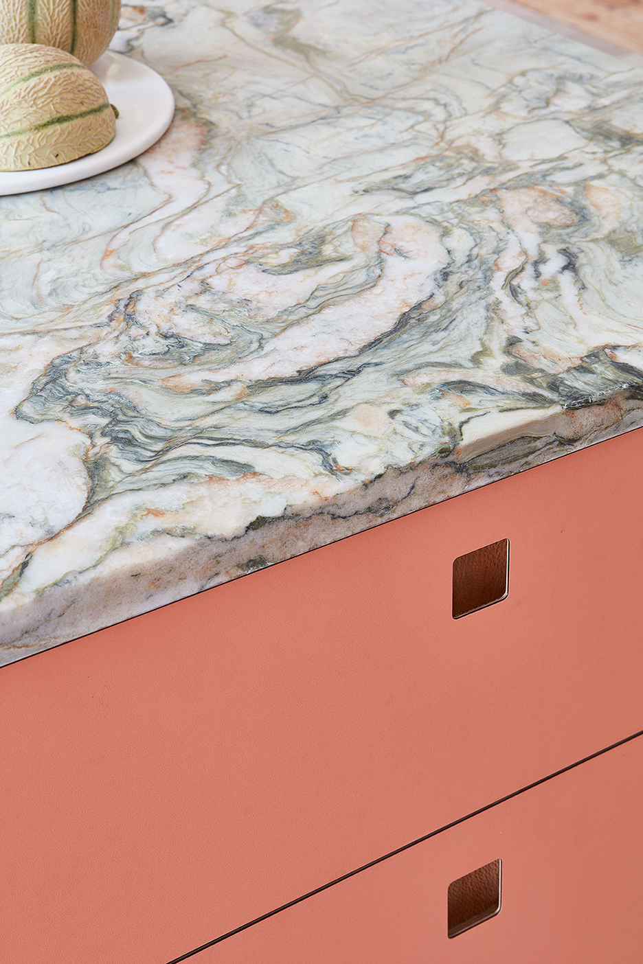 brazilian quartzite countertop closeup