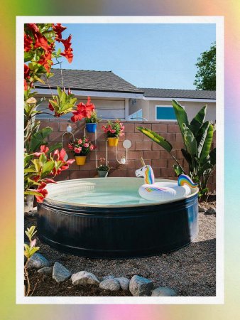 Painted Stock Tank Pool