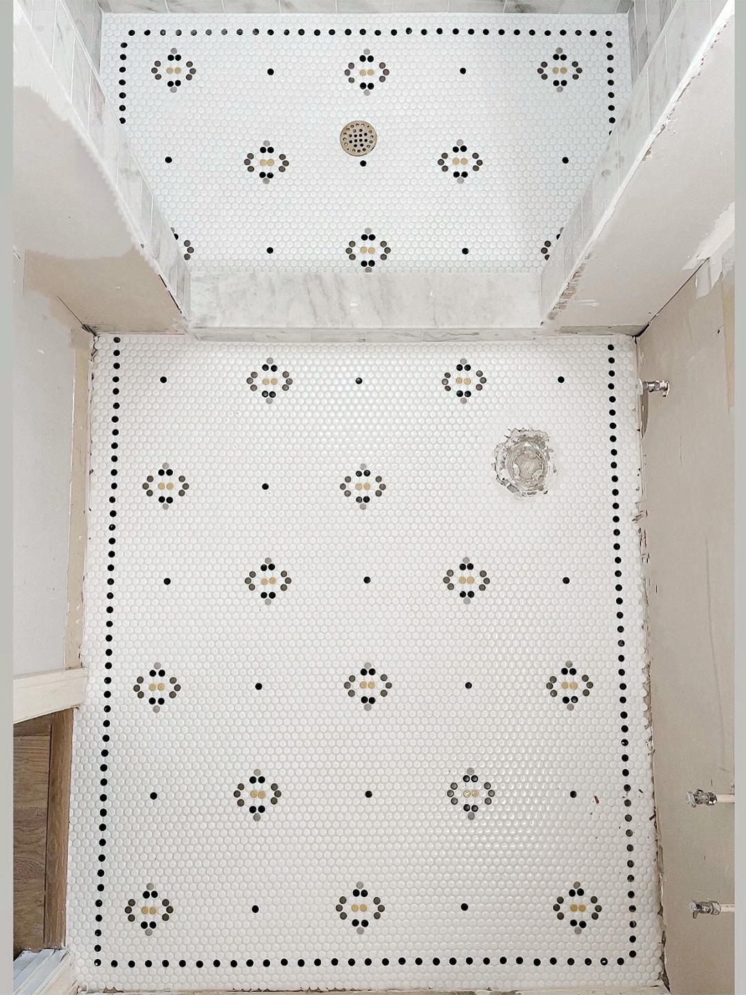 penny tile bathroom floor