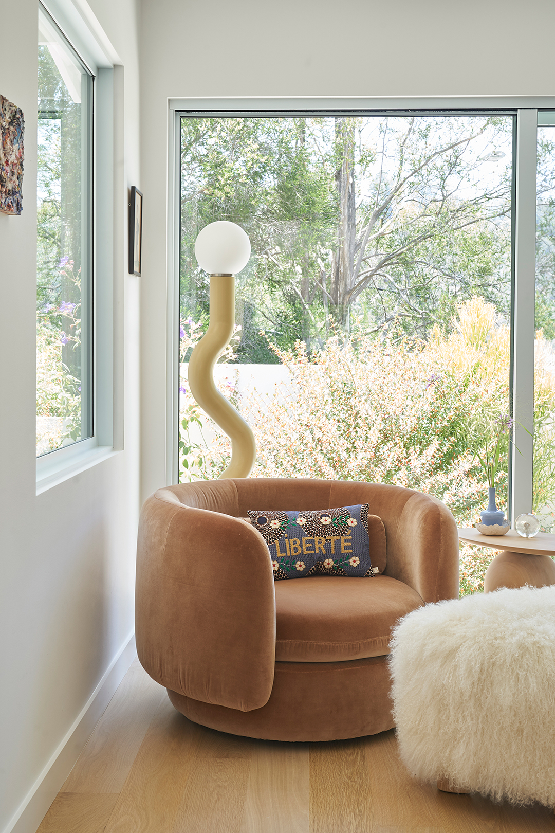 velvet swivel chair