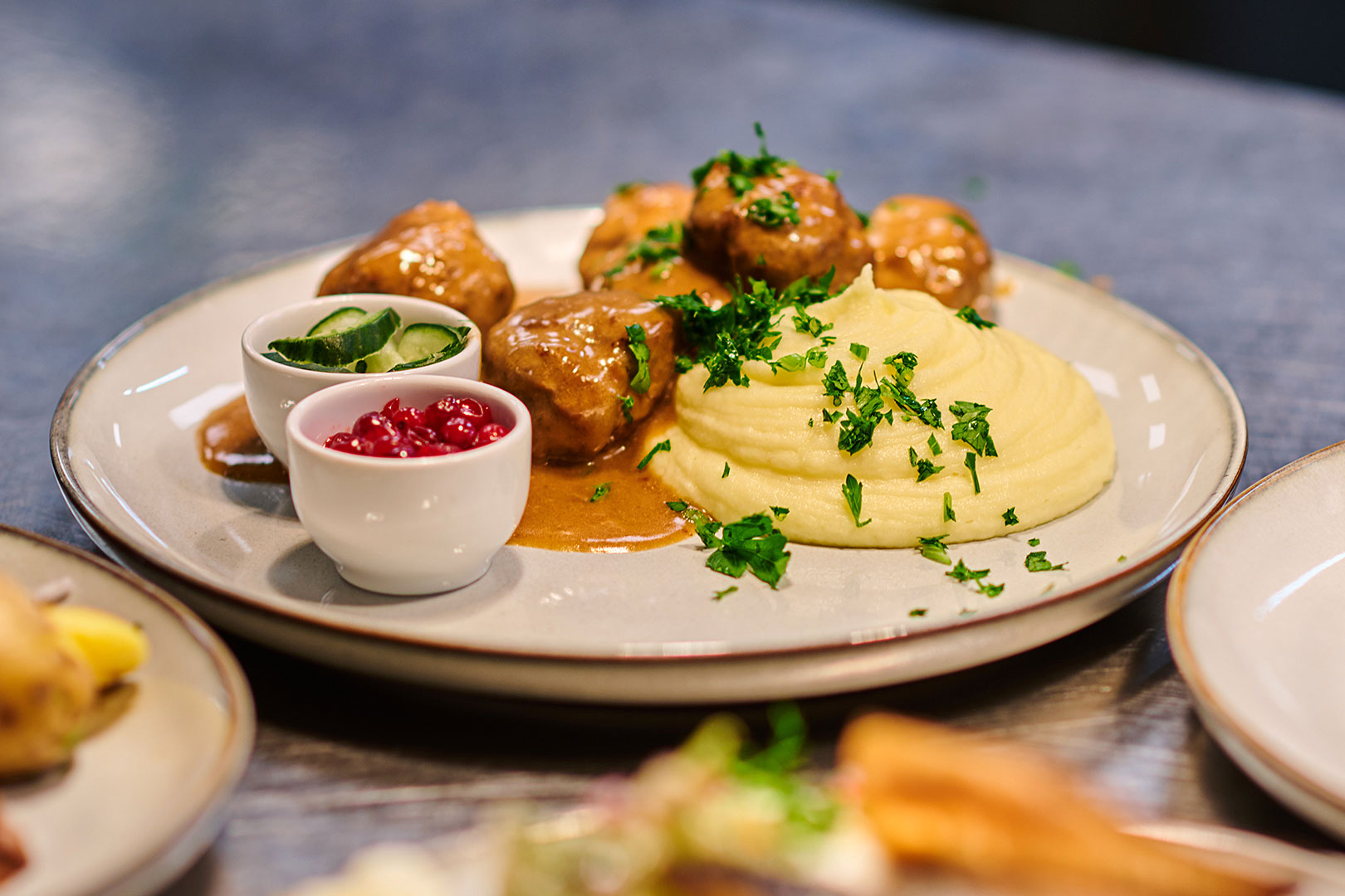 Swedish meatballs at the IKEA Hotell