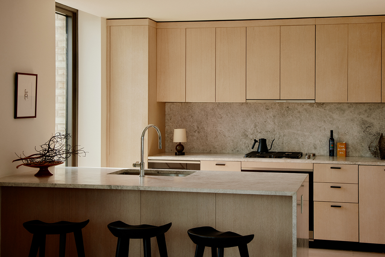 Kitchen with granite countertop