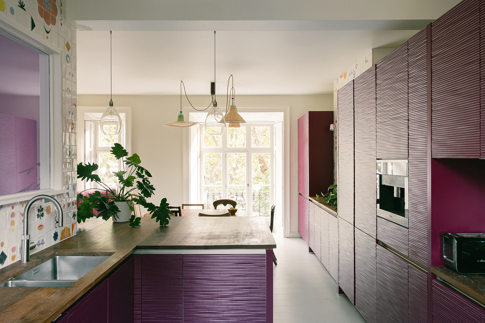 purple kitchen