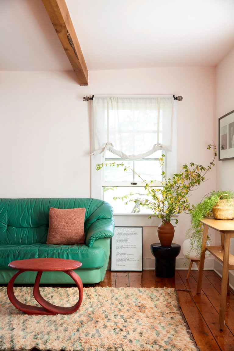 pink living room